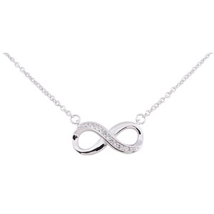Infinity Necklace with Half-clear CZs